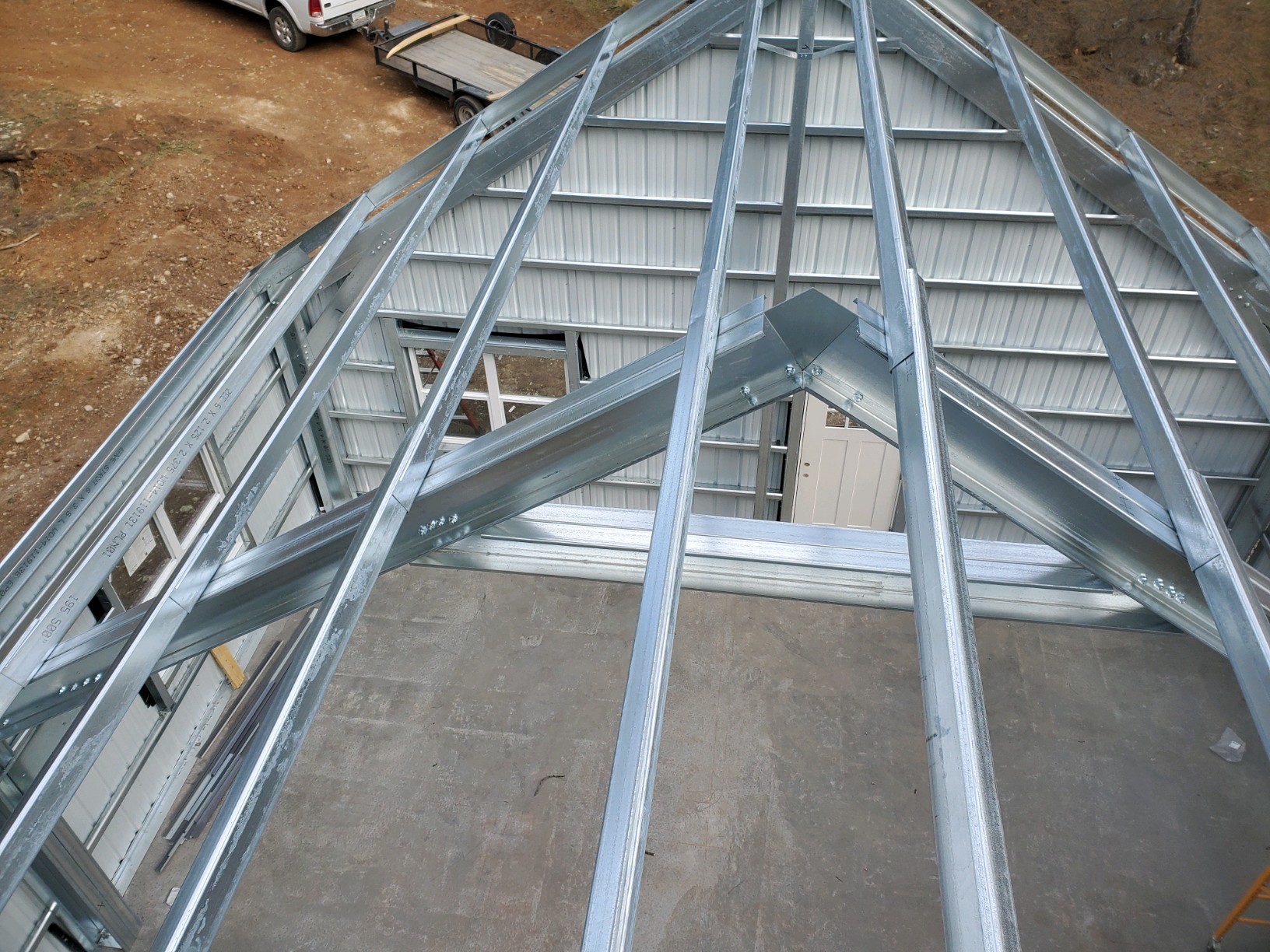 Cabin Exterior with Roof Frame